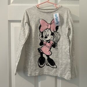 Disney Gray and Pink Minnie Mouse Long Sleeve Tee